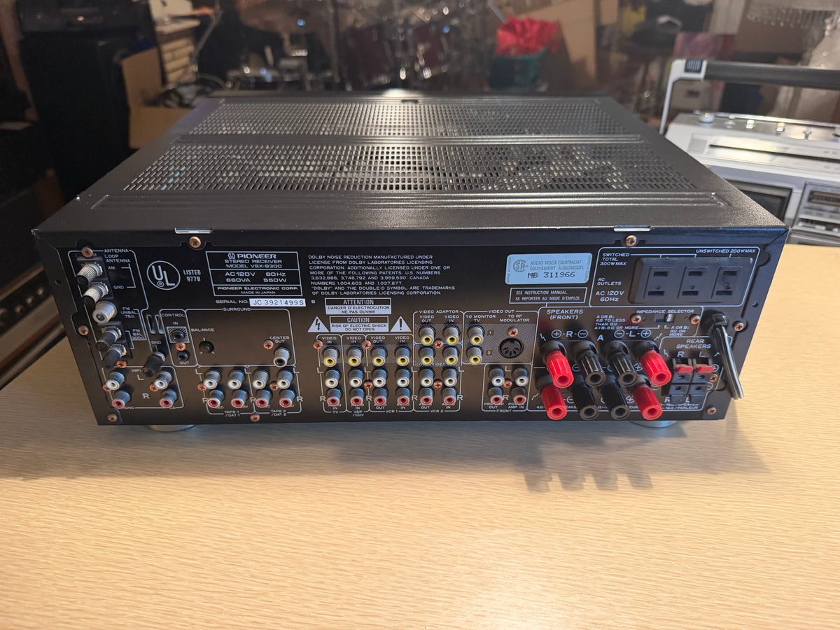 Pioneer VSX-9300s MONSTER Stereo Receiver Dolby Surround FULL Servicing 125WPC!