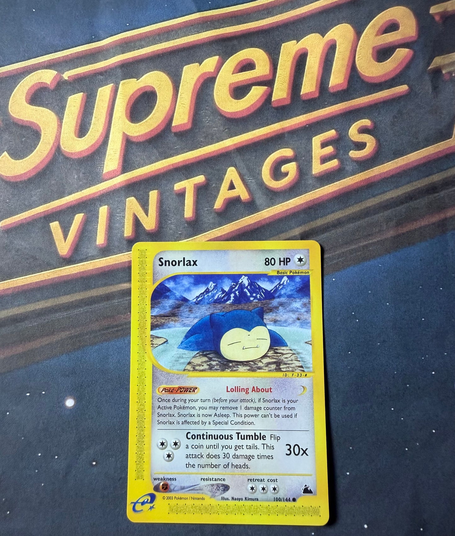 Snorlax 100/144 Skyridge Non-Holo Pokémon Card LP Rare