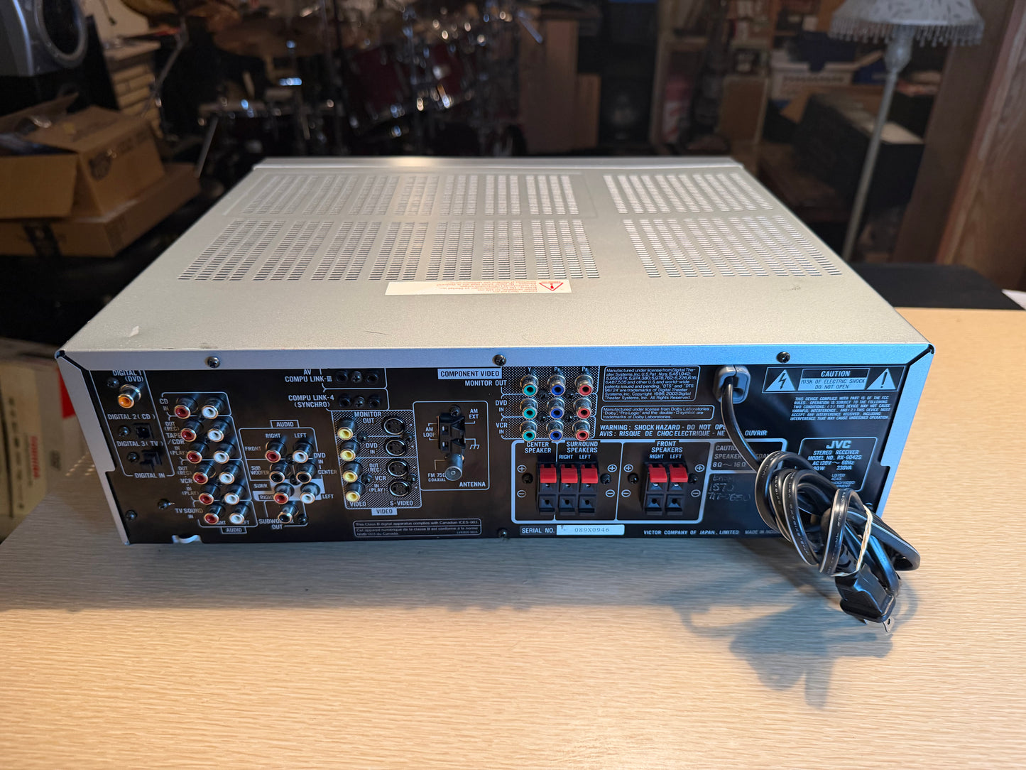 JVC RX-6042 Stereo AM/FM Receiver Amplifier A/V HiFi Tuner Serviced 100 WPC 🔥