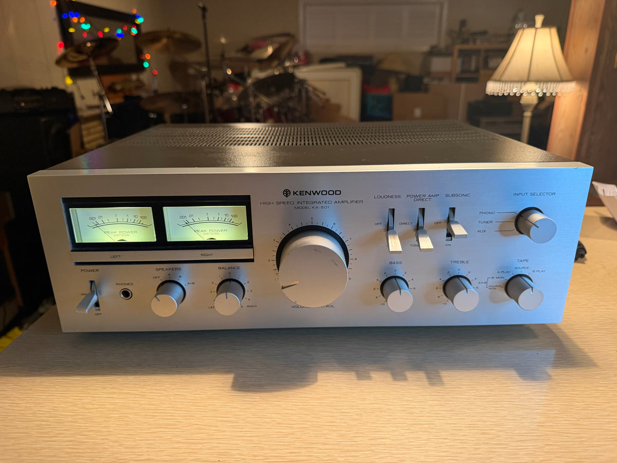 Kenwood KA-501 Amplifier 65w/Channel Stereo Fresh Service Crisp Sound Very Rare!