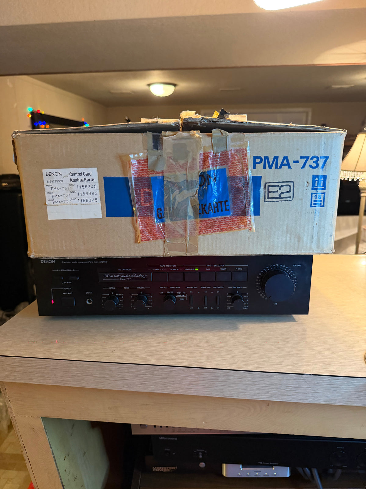 Near Mint Denon PMA-737 Pre-Main Amplifier Phono MM/MC Fresh Service OEM Box🎶🔥