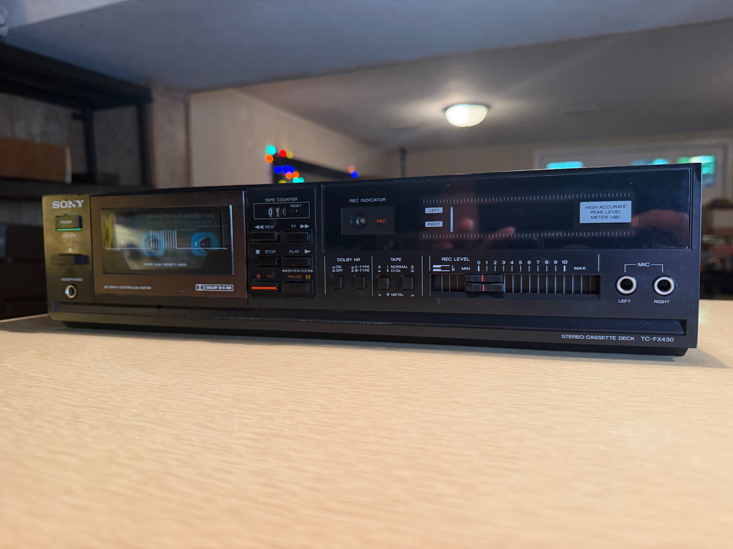 Vintage Sony TC-FX430 Stereo Cassette Deck - Dolby NR Retro Audio Hi-Fi Working!
