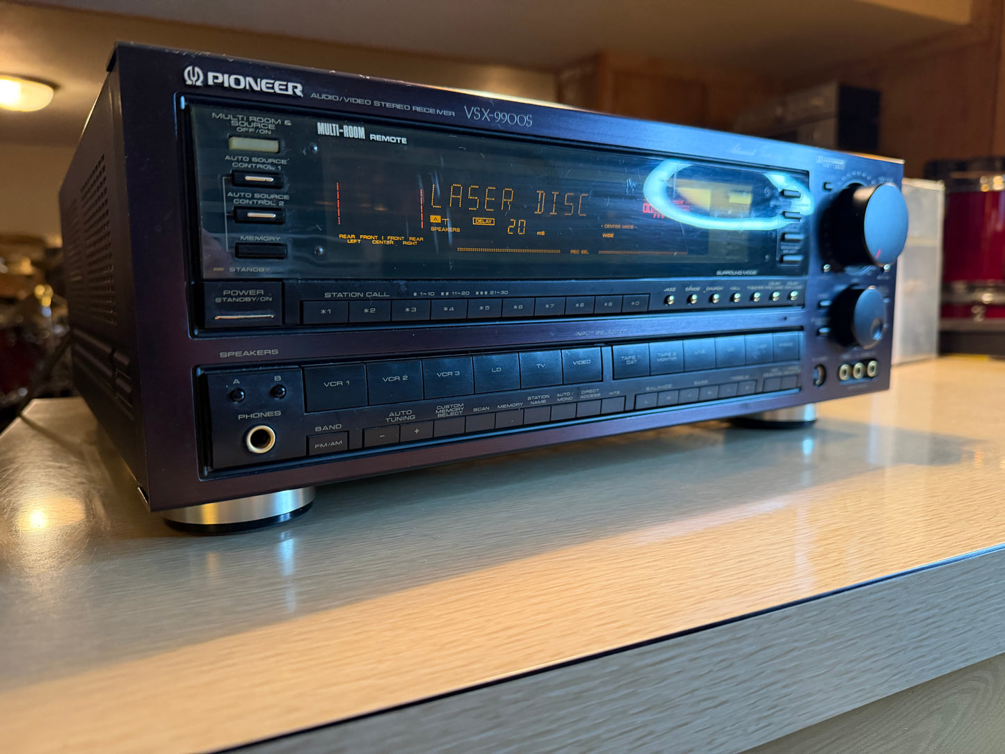 Pioneer VSX-9900s MONSTER Stereo Rare Dark Red Faceplate FRESH SERVICE 125WPC🔥