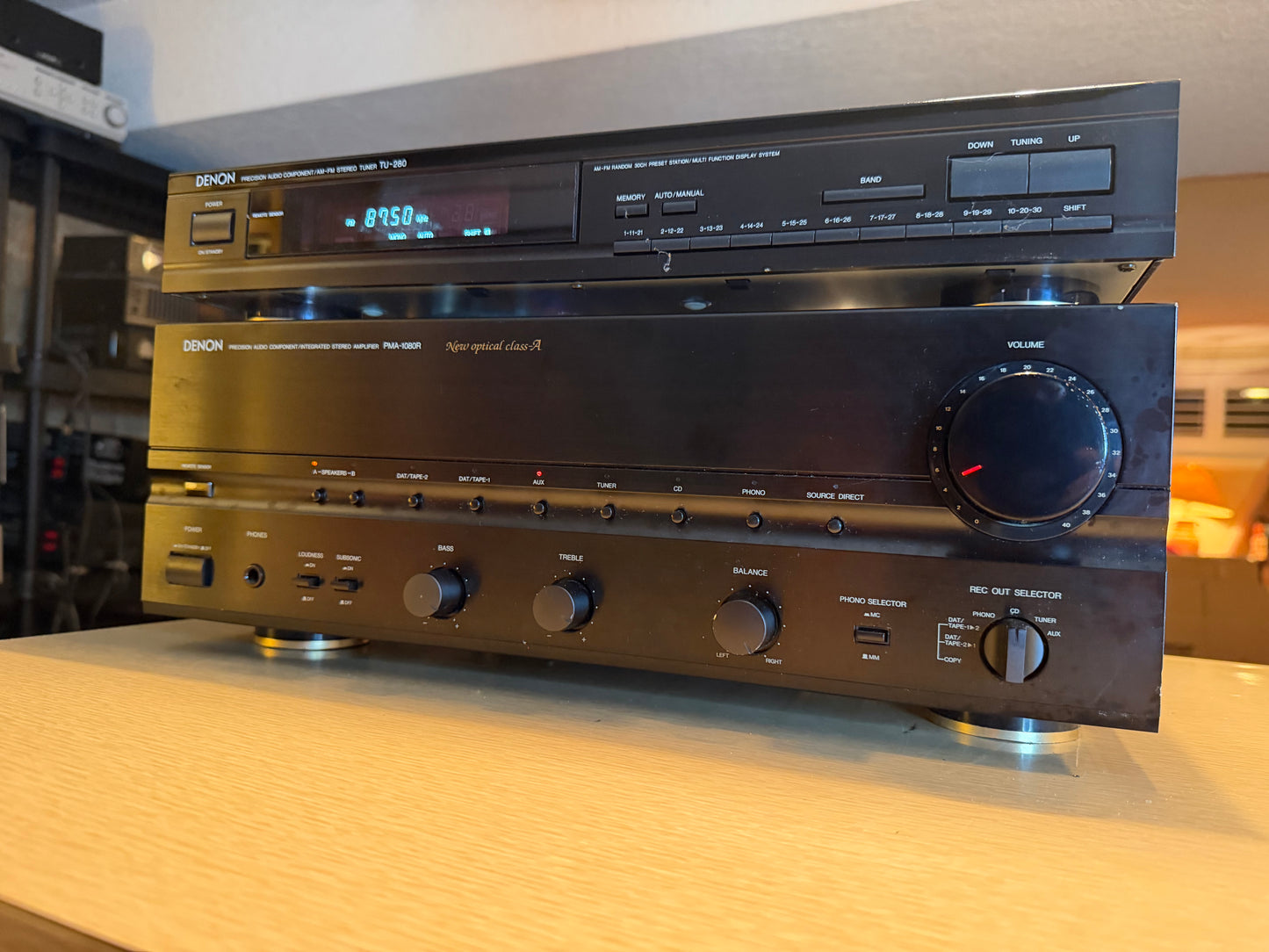 DENON Precision Stereo Amplifier PMA-1080R 105WPC + TU-280 Tuner Fresh Service🔥