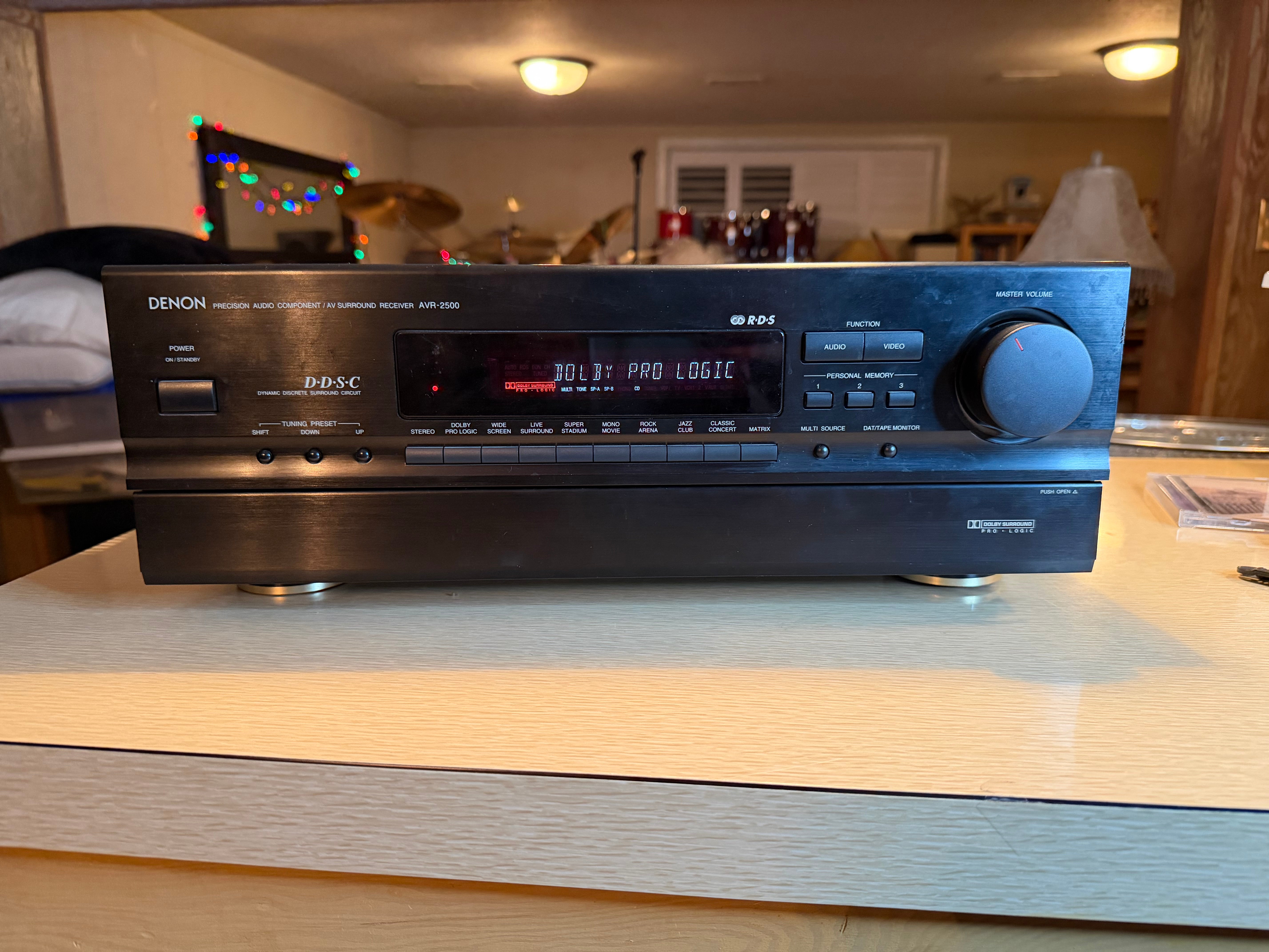 Denon AVR-2500 5.1 Channel AV/Surround Receiver FRESH SERVICE W/ REMOT ...