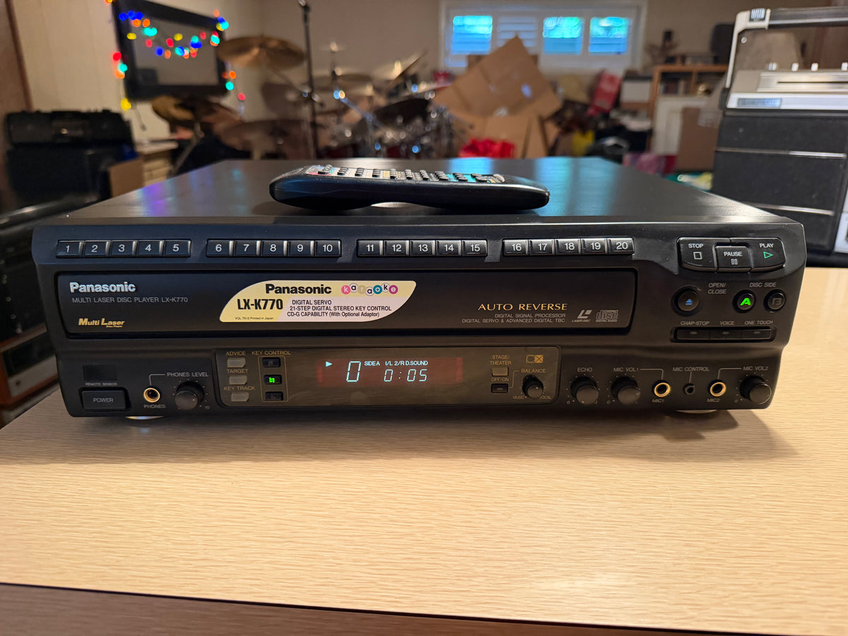 Panasonic LX-K770 Auto-Reverse LD CD Player Mint Condition Fully Tested with remote