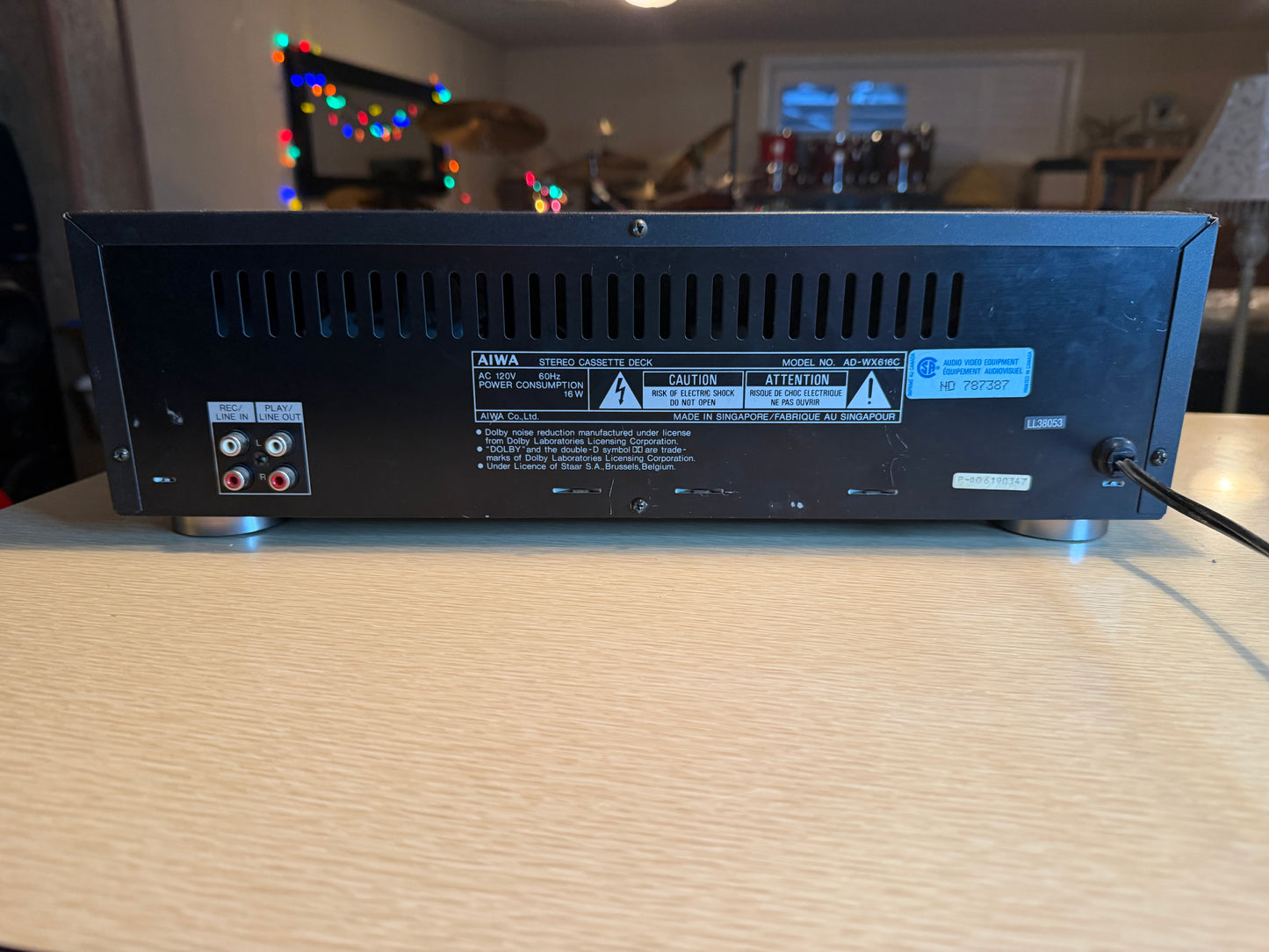 Aiwa AD-WX616 Stereo Double Dual Cassette Deck Serviced High Fidelity Very Rare
