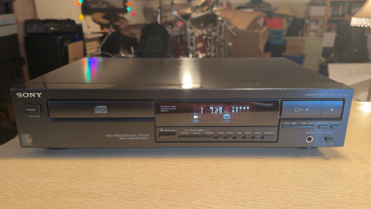 Vintage Sony CDP-291 Compact Disc CD Player and DAC Tested Works Classic Sound🎶