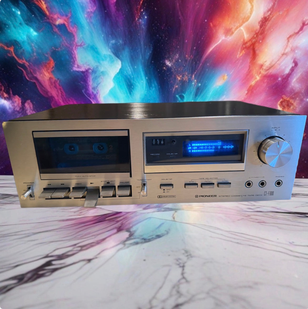 Serviced  Pioneer CT-F600 Stereo Cassette Tape Deck Audiophile Blue Line V Rare!