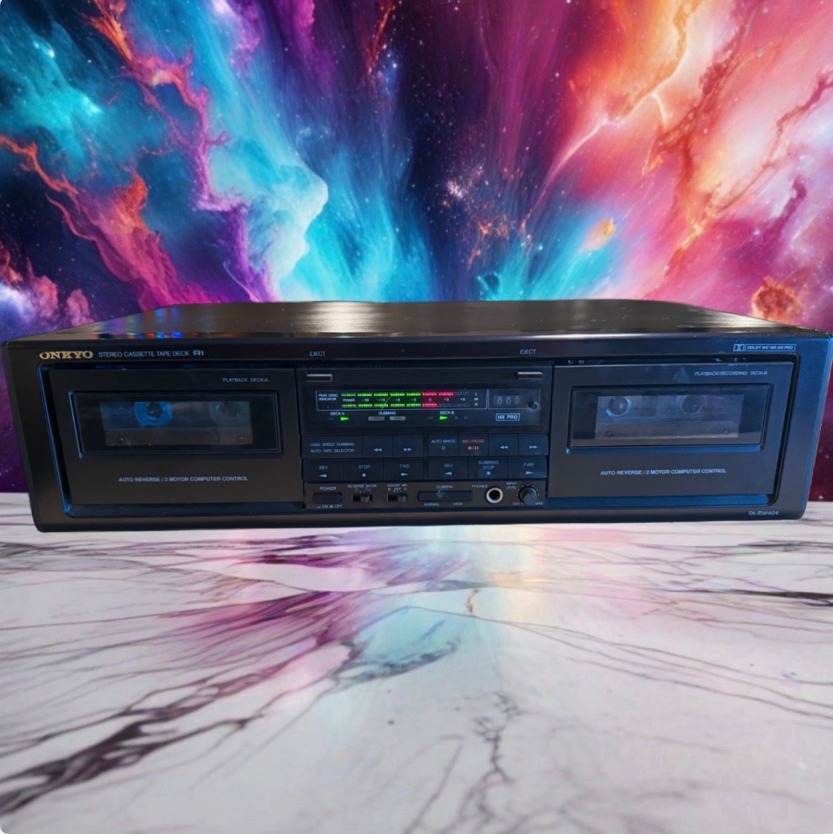 Onkyo TA-RW404 Stereo Cassette Tape Deck Player Dolby B C Auto Reverse Serviced!