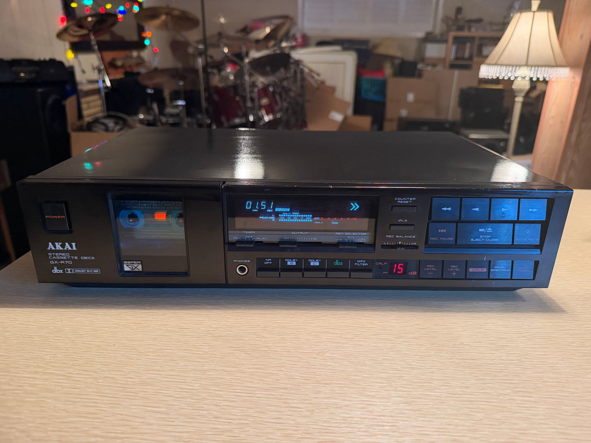AKAI GX-R70 Stereo Cassette Deck Super GX Dolby B-C dbx Fresh Service Very Rare!