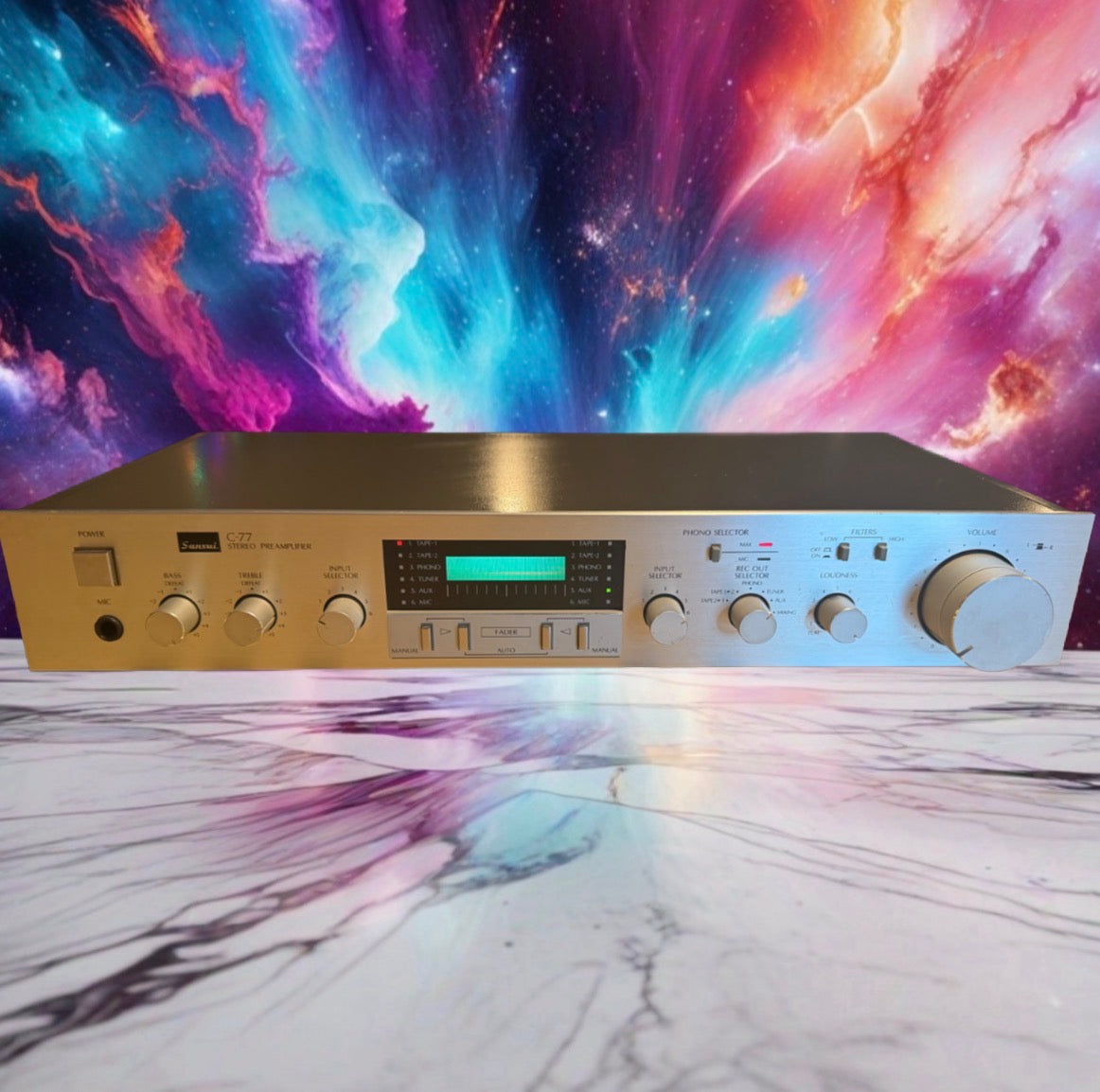 Beautiful Sansui C-77 Stereo Preamplifier Near Mint Freshly Serviced Very Rare🎶