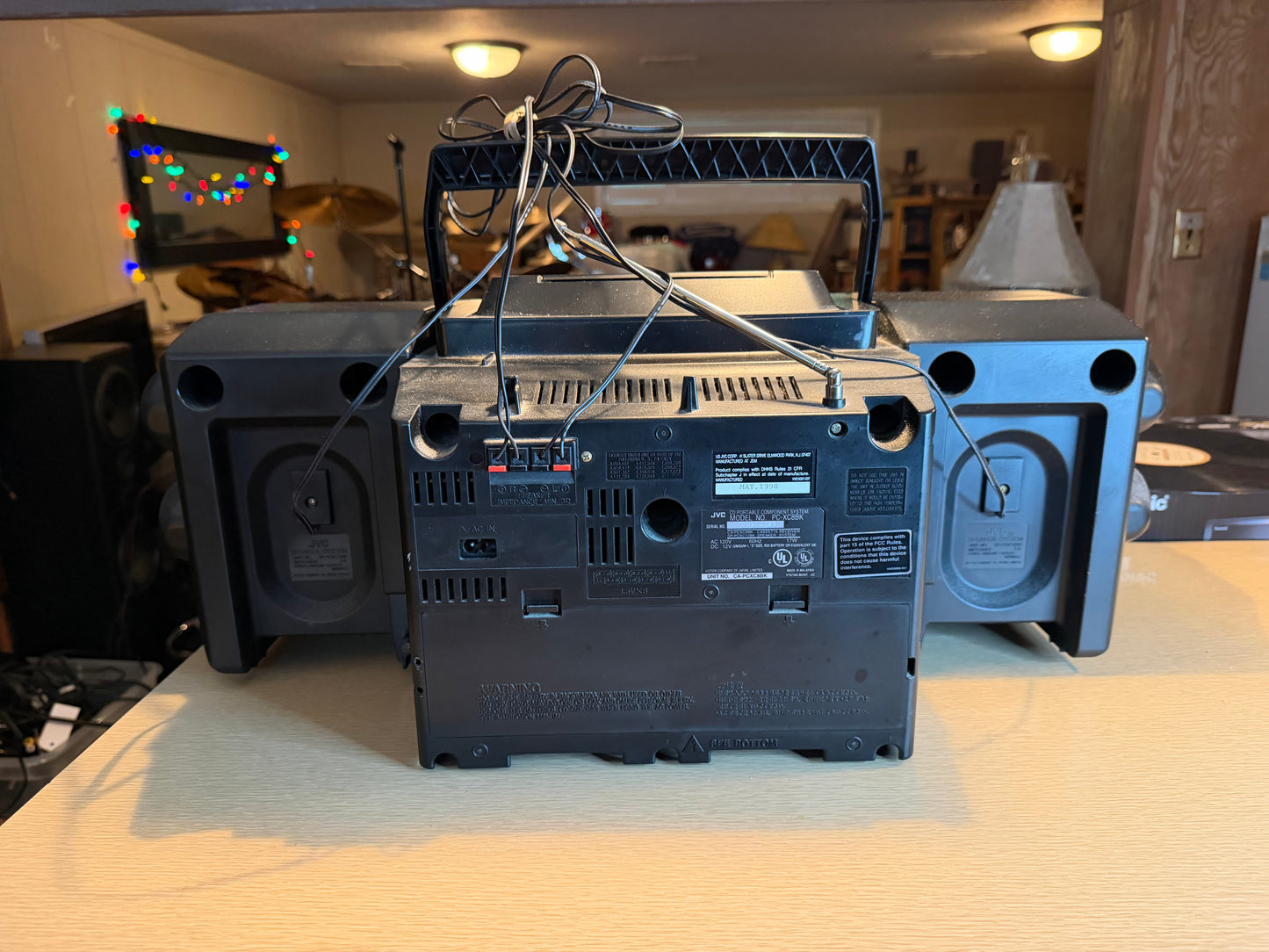 Vintage JVC PC-XC8BK Stereo A/Fm Cd Cassette Boom Box All Functions Operational!