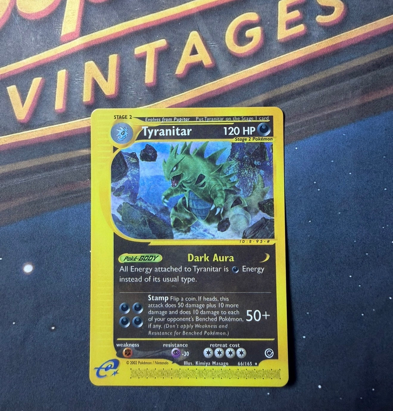 Pokémon Tyranitar #66/165 Non-Holo Rare - 2002 Expedition Base Set NM