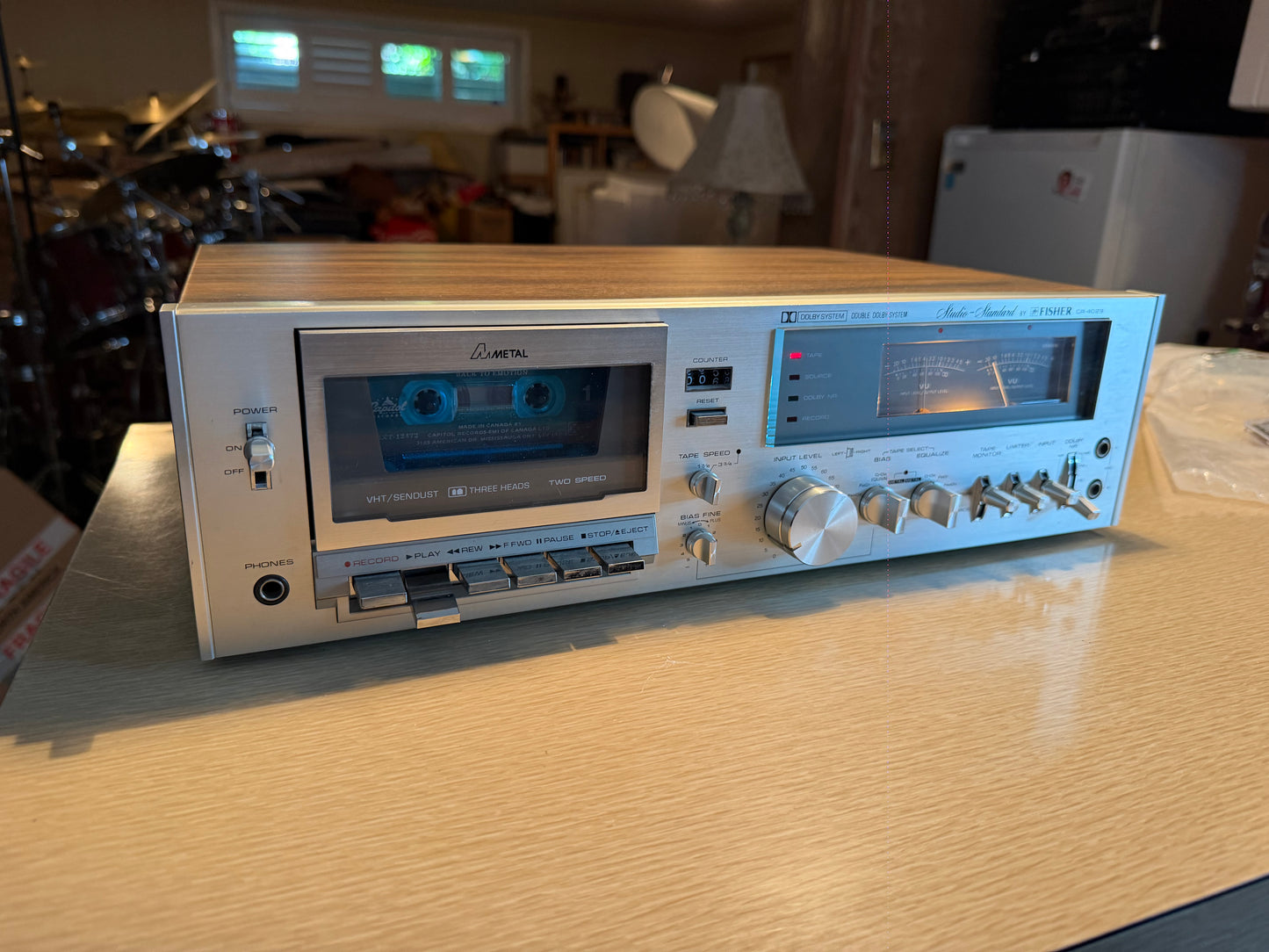 Vintage Fisher CR-4029 3 Head High Fidelity Cassette Tape Deck Tested Plays Tape