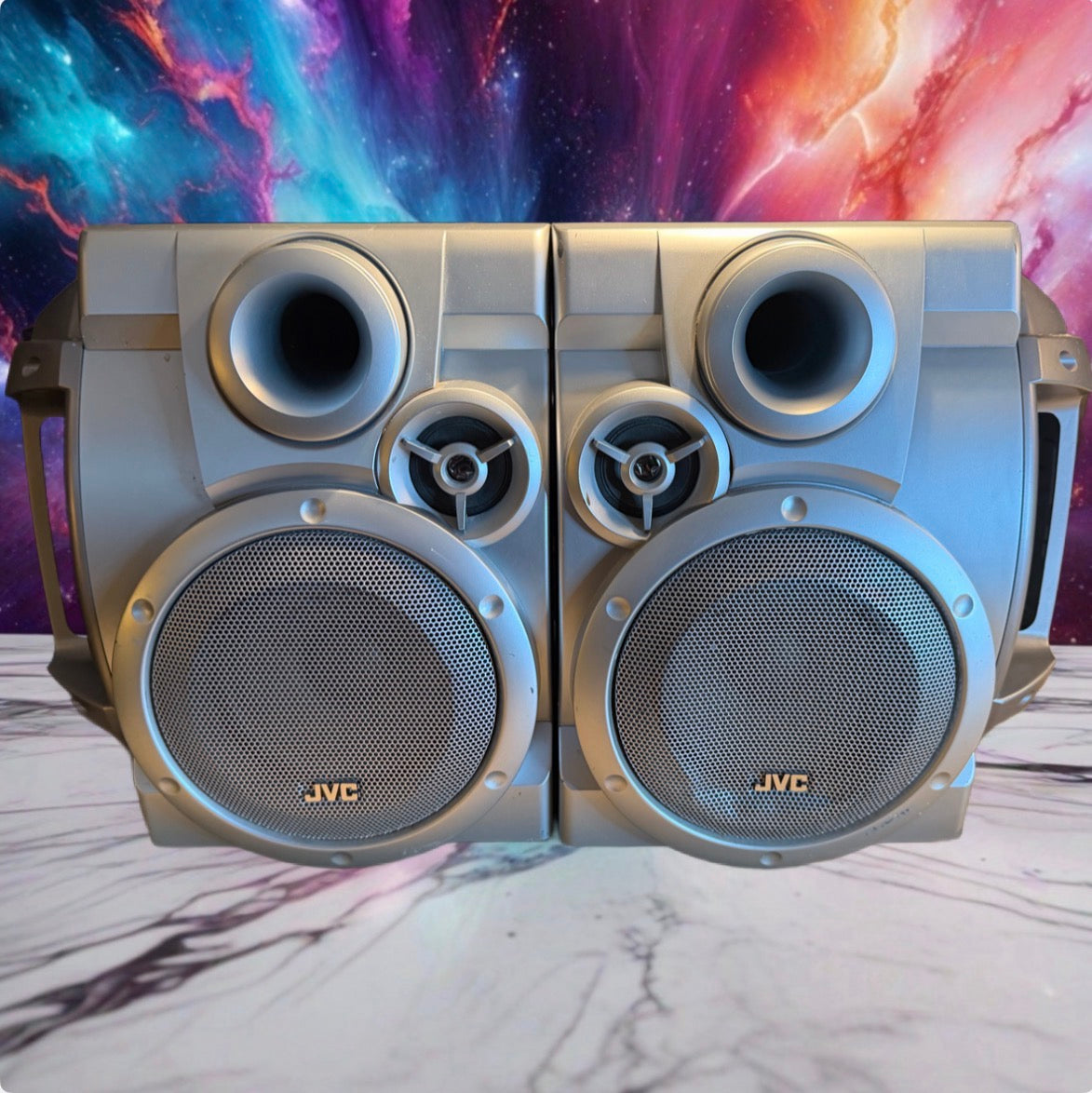 Rare JVC MX-G50 Extended Super Bass Compact Stereo 2 Speakers Only Tested Nice!