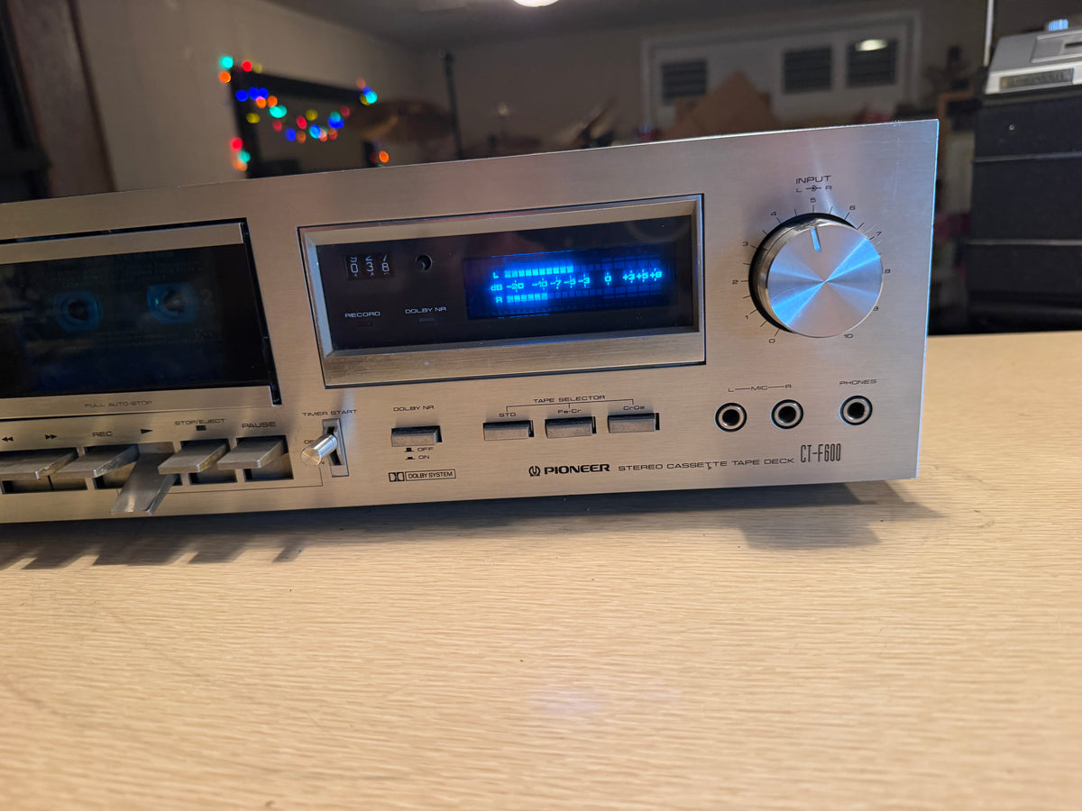 Serviced  Pioneer CT-F600 Stereo Cassette Tape Deck Audiophile Blue Line V Rare!