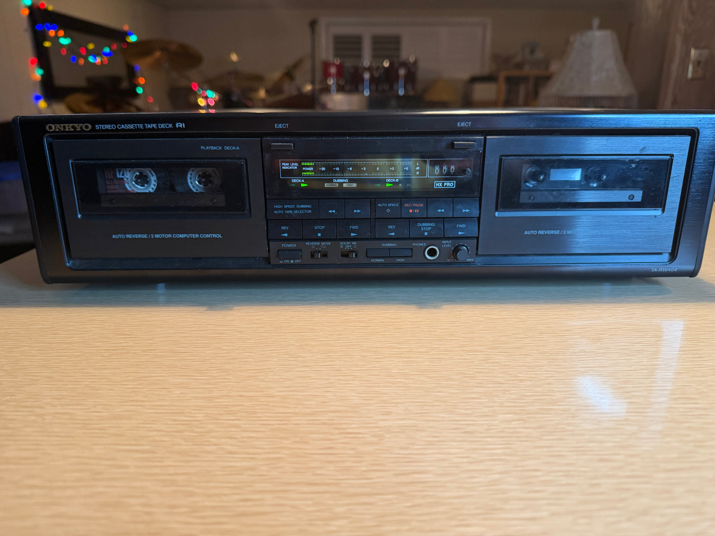 Onkyo TA-RW404 Dual Auto Reverse Dual Cassette Tape Deck Recorder Serviced 🔥🎶