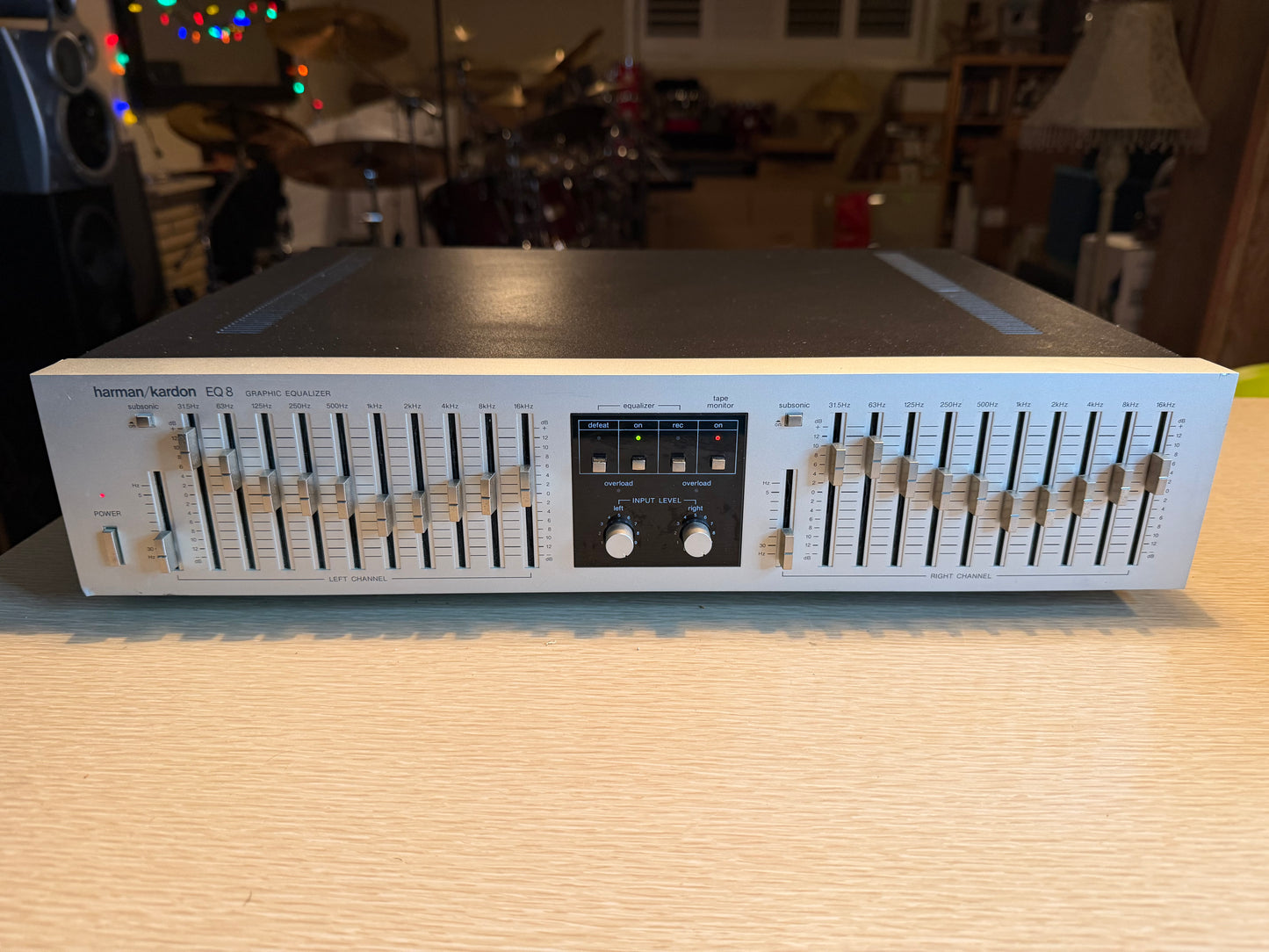 Harman Kardon EQ8 Graphic Equalizer 10 Band Stereo EQ Silver Face Serviced Clean