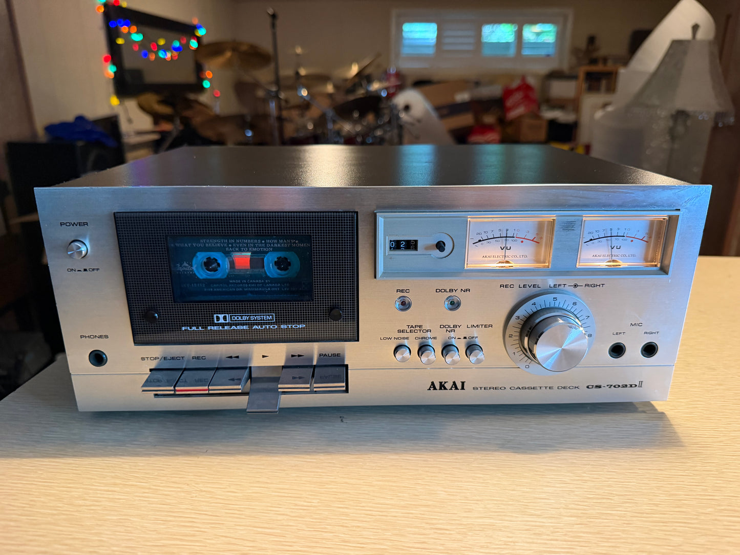 AKAI CS-702D II Stereo Cassette Tape Deck Recorder Silver Freshly Serviced🔥🎶