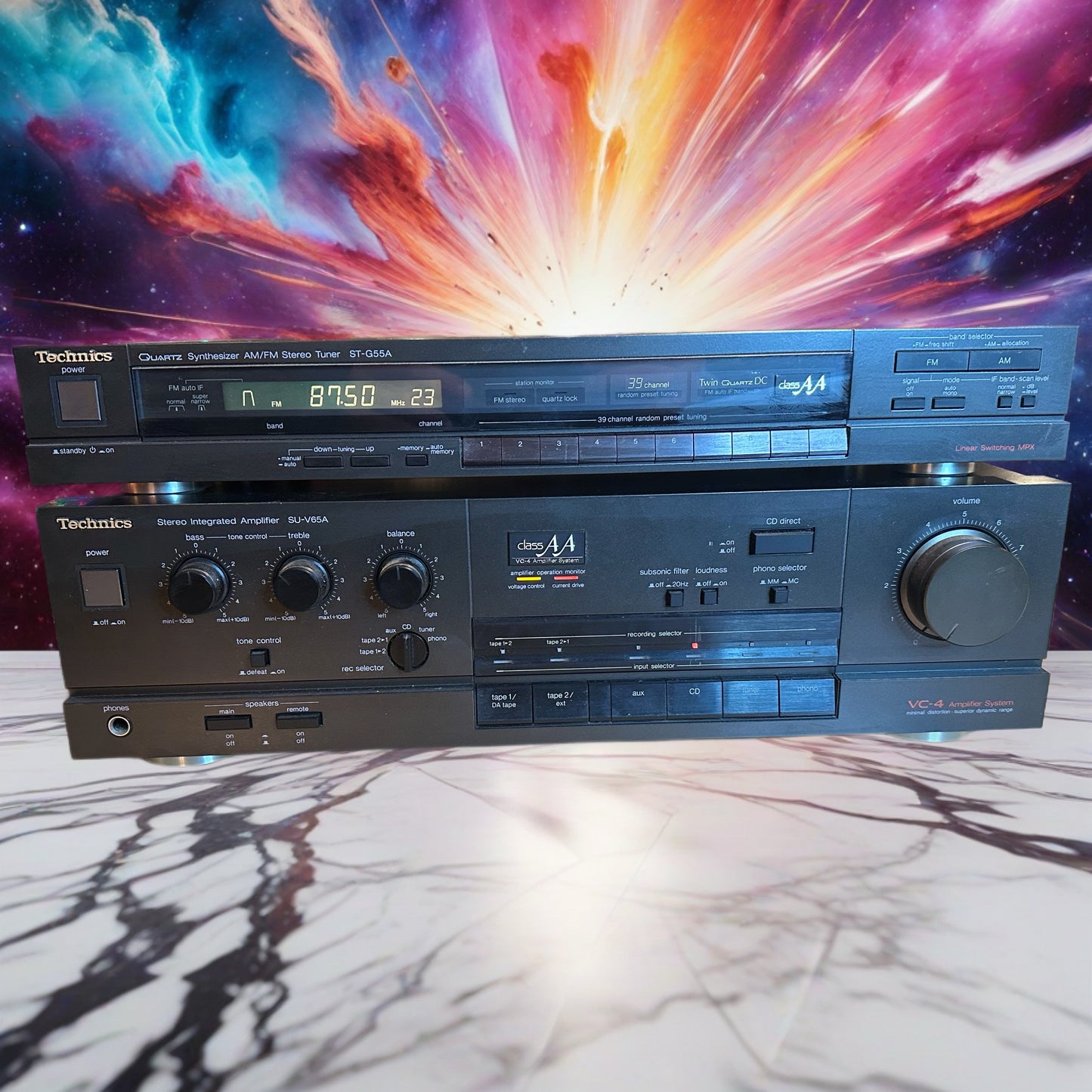 Technics SU-V65A Integrated Amplifier Class AA VC-4 + ST-G55A Tuner SERVICED