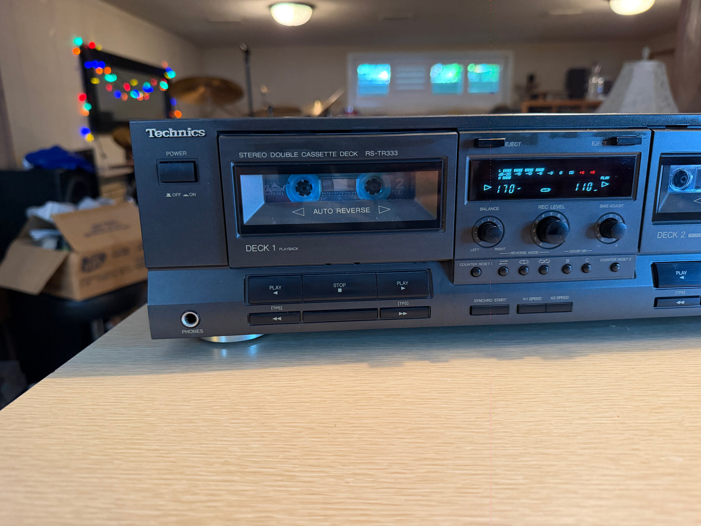 Technics Stereo Double Dual Cassette Deck model RS-TR333 Fresh Servicing Beauty!