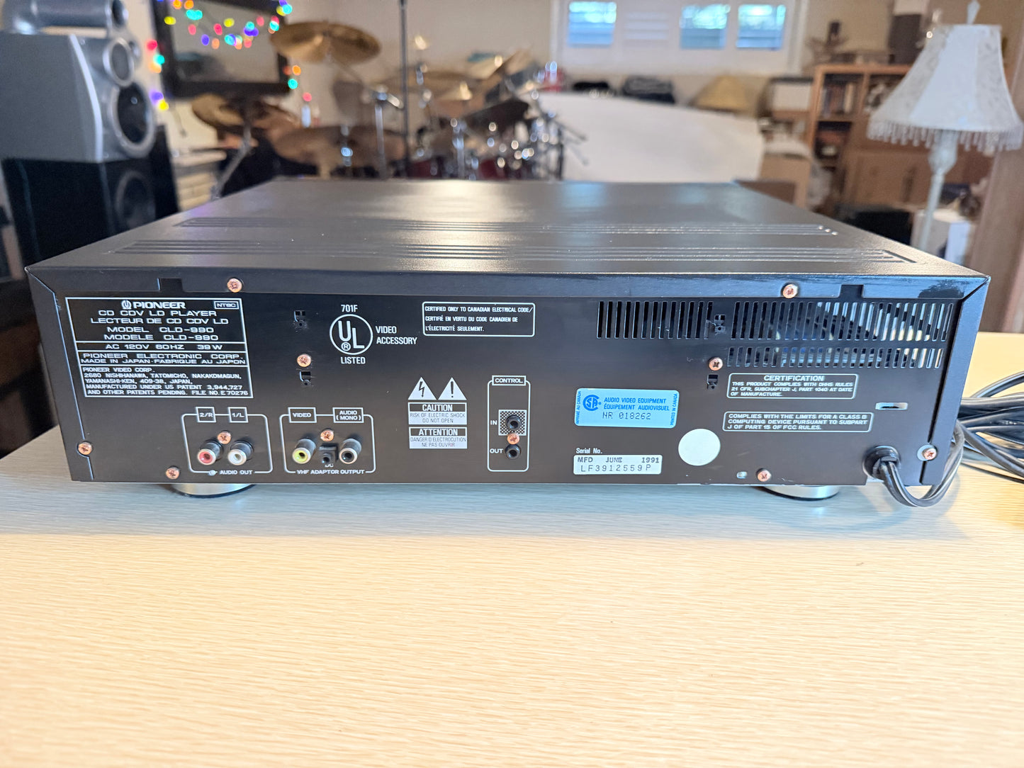 Pioneer CLD-990 Laserdisc Player + Remote All Tested & Works High Fidelity Rare!