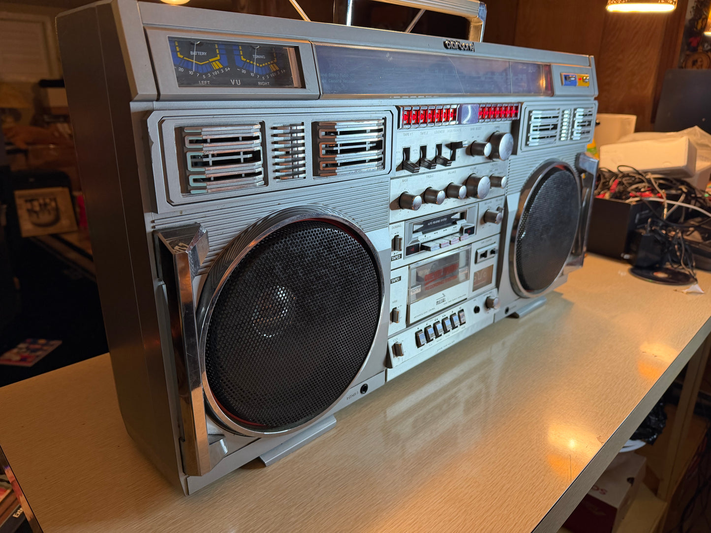Vintage BEASTLY Clairtone 7980 Boom Box Stereo Ghetto Blaster FRESH PRO SERVICE