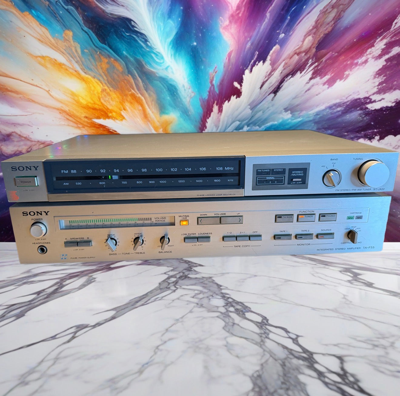 Sony TA-F55 Integrated Amplifier + ST-JX22 Tuner Freon Cooled 65WPC SERVICED🔥
