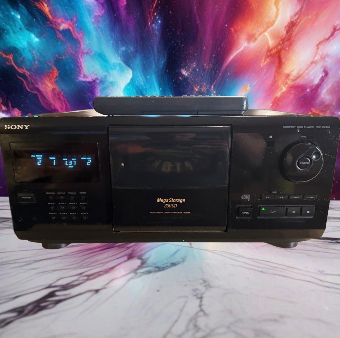 Sony CDP-CX200 Compact Disk Mega Storage 200 Cd Player W/ Remote Fresh Service🎶