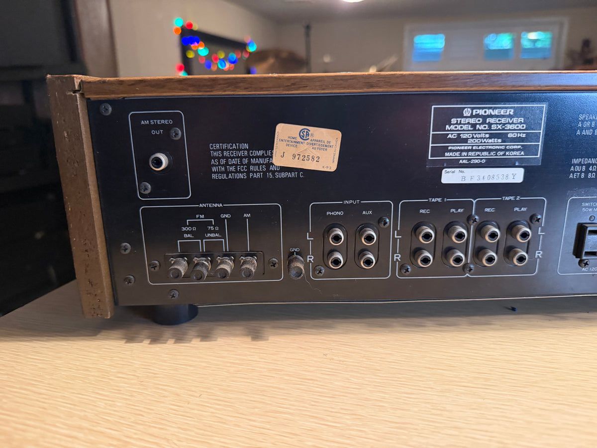 Pioneer SX-3600 Stereo Receiver Near Mint Full FRESH SERVICING Beautiful Sound🎶