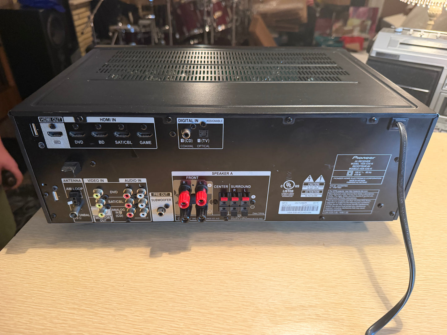 Pioneer VSX-530-K 5.1 Channel Bluetooth HDMI  Surround Receiver Serviced Beauty!