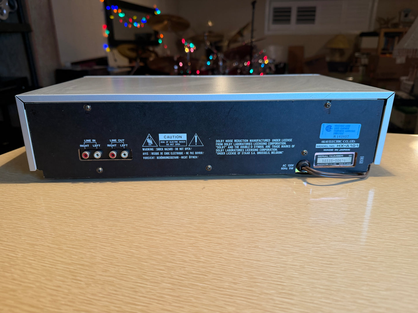 AKAI HX-A101 Stereo Double Cassette Deck SERVICED Sounds Great Silver Beautiful