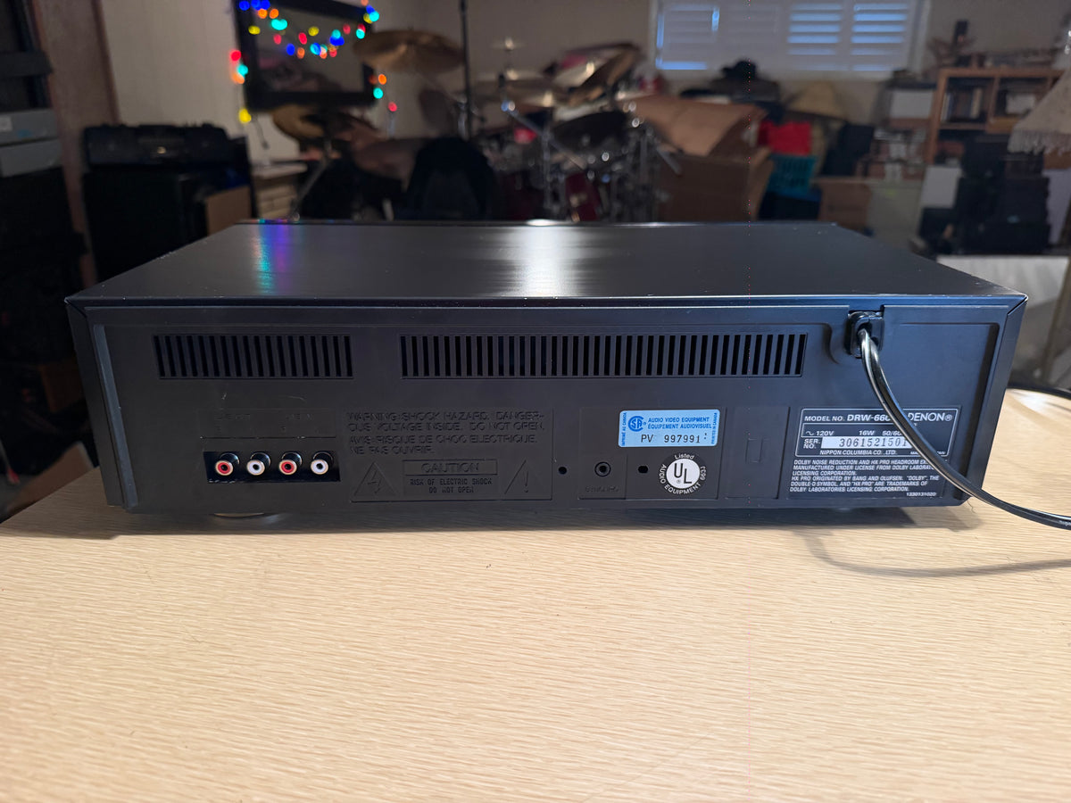 Denon DRW-660 Stereo Cassette Tape Deck Dolby B C S NR HX Pro Vintage Serviced!