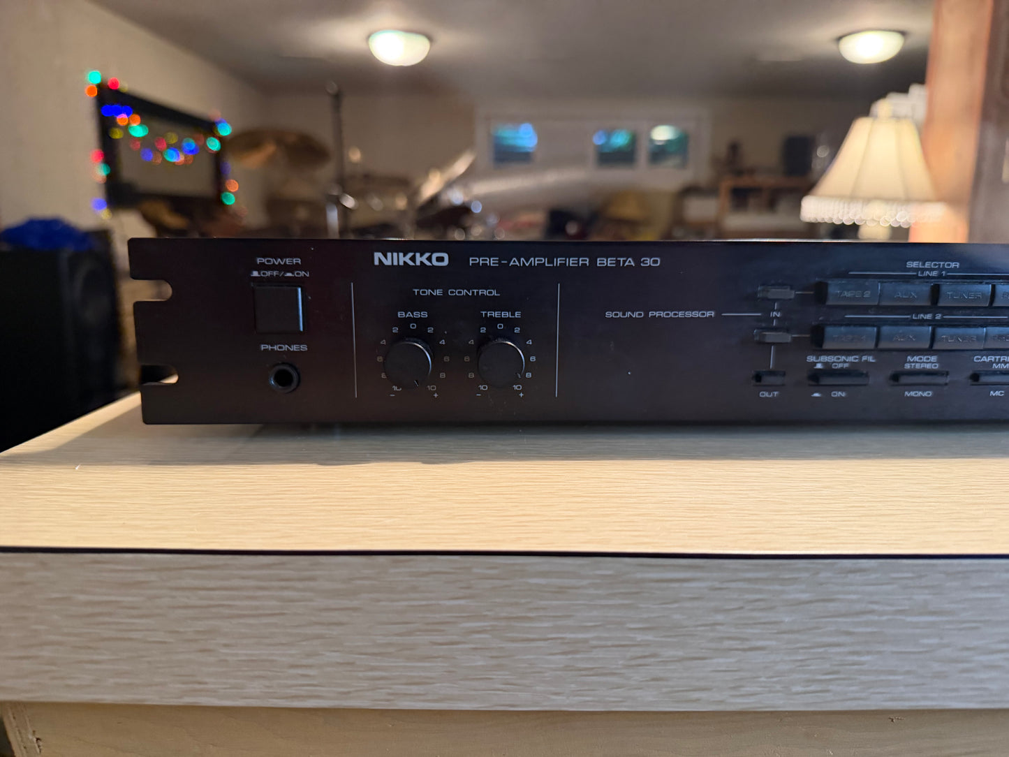 Nikko Beta 30 Stereo Preamplifier Japan FRESH Service V Rare Red Faceplate 🔥🎶