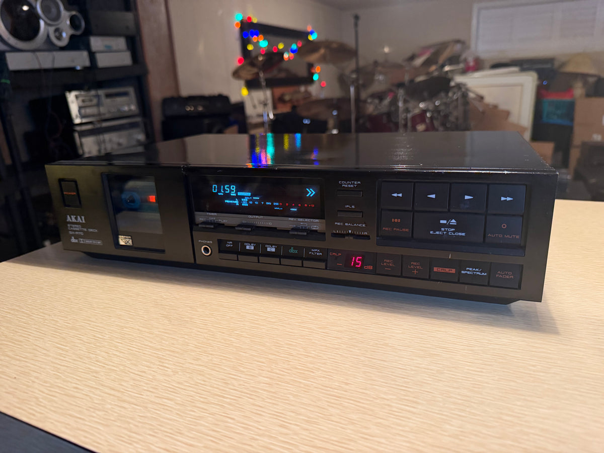 AKAI GX-R70 Stereo Cassette Deck Super GX Dolby B-C dbx Fresh Service Very Rare!