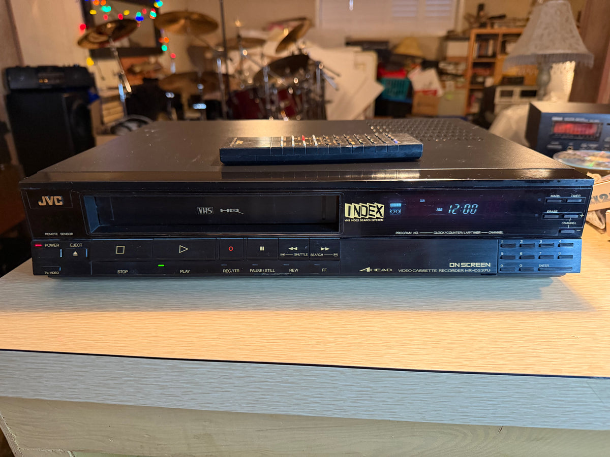 JVC HR-D237U 4-Head VHS VCR Player Recorder Tested Working Remote Bundle Rare🔥