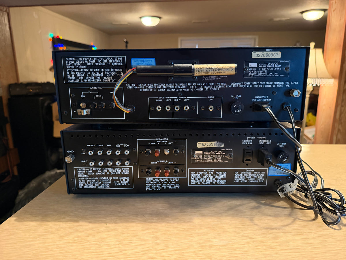 Sansui TU - 3900 AM/FM Stereo Tuner &  AU - 4900 Integrated Amplifier (serviced)