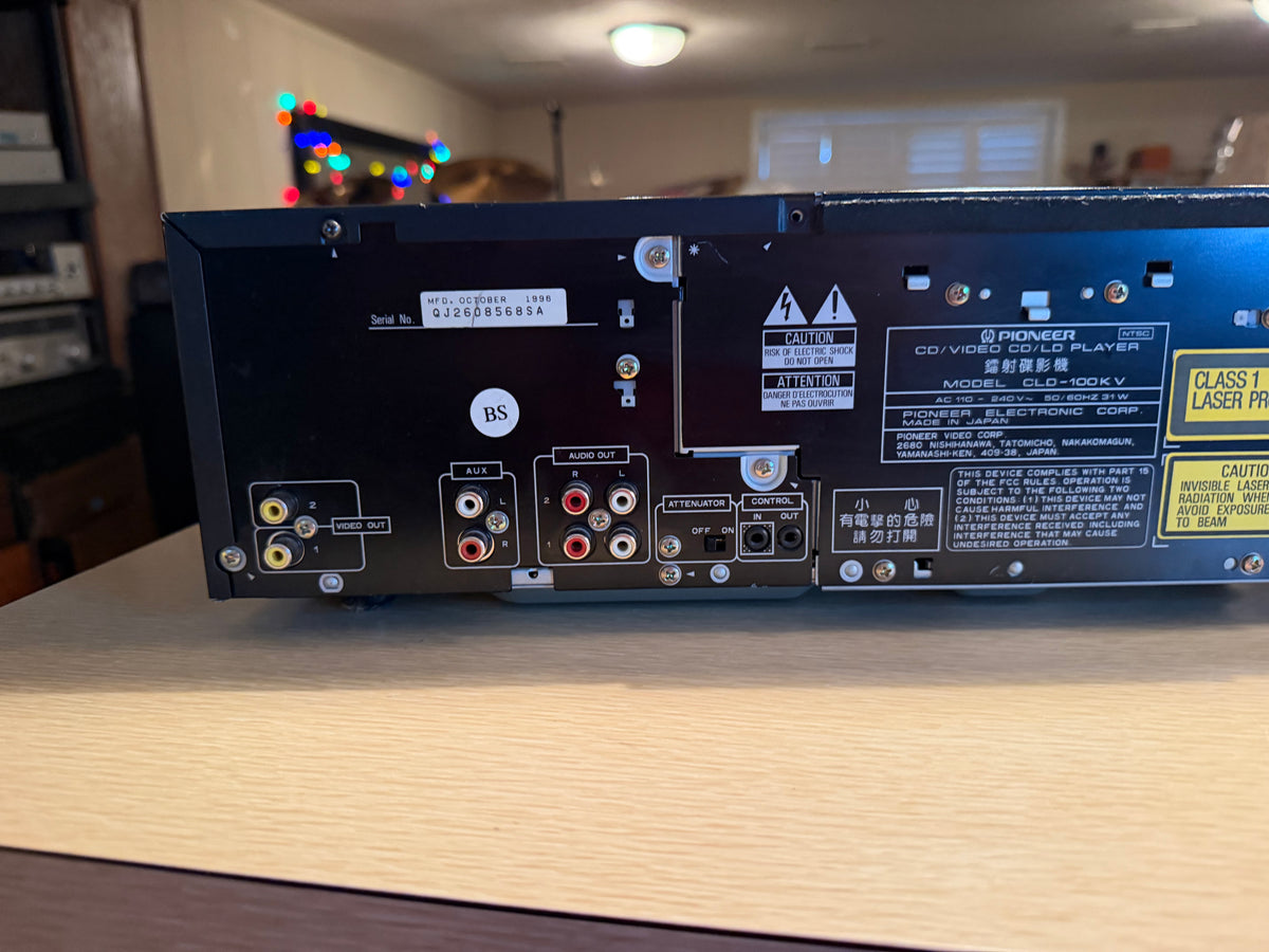 Pioneer CLD-100KV LaserDisc Player – Professionally Serviced W/ Receipt Rare🎶🔥