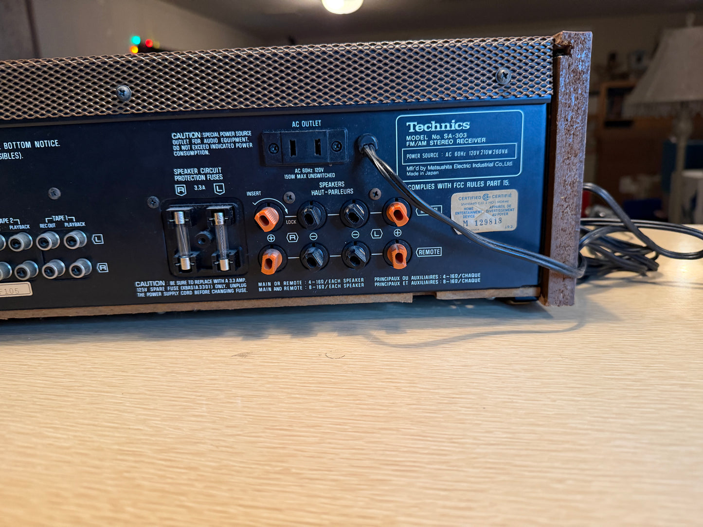 VINTAGE TECHNICS SA-303 AM FM Stereo Receiver Phono Input EXCELLENT CND TESTED🔥