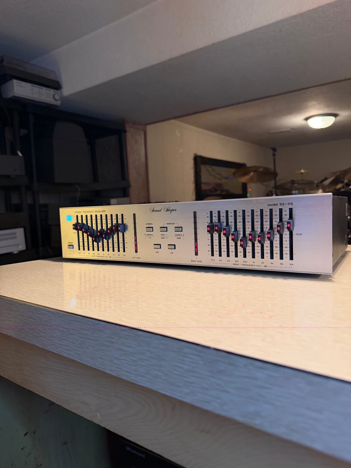 ADC SS-115 Sound Shaper Vintage Stereo Equalizer  Fresh Service Rare Silver Var.