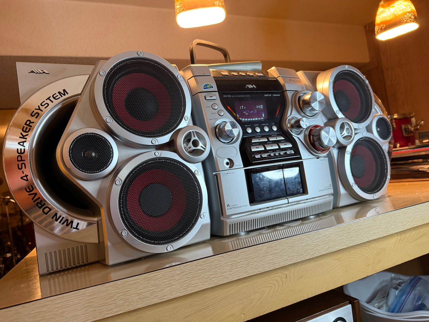 Aiwa JAX‑S5 Stereo System CD Cassette AM/FM Mini Hi‑Fi Component Tested Clean
