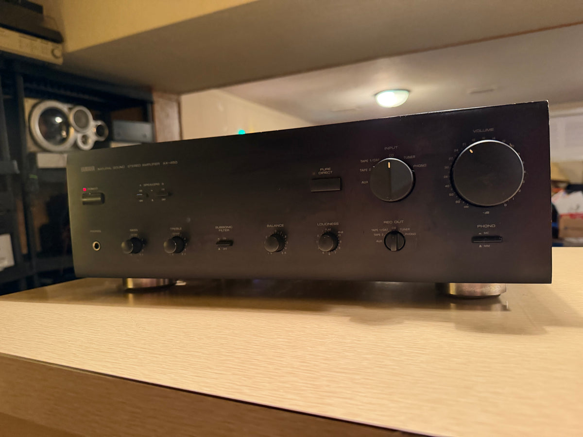 Yamaha AX-450 Natural Sound Integrated Stereo Amplifier Phono 65WPC Serviced🎶🔥