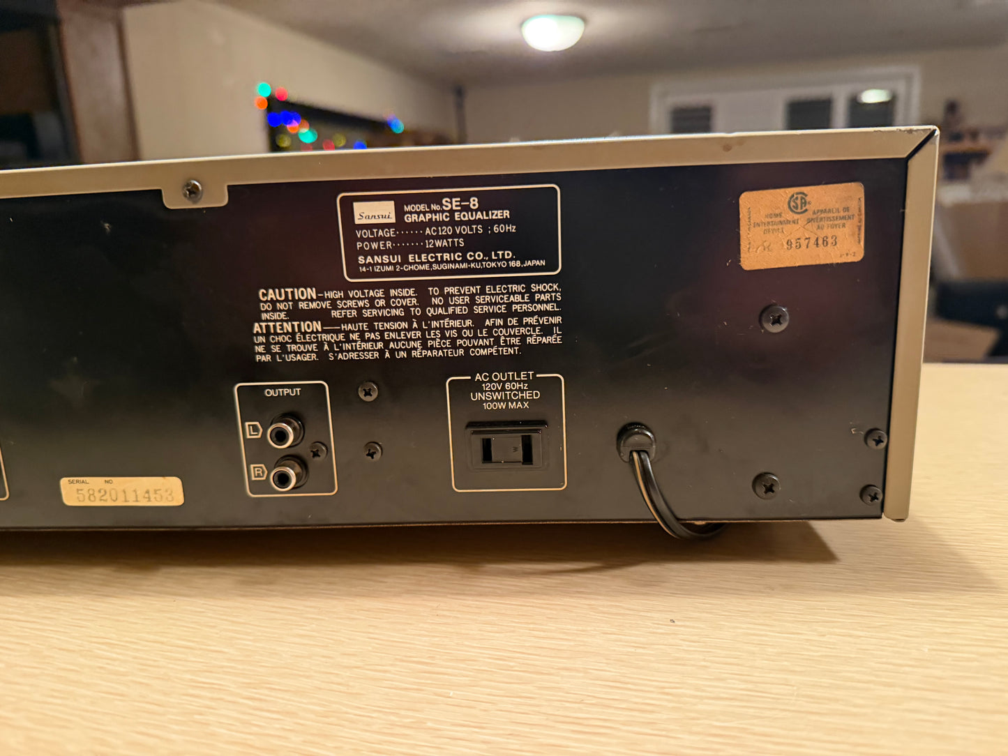 Sansui SE-8 Graphic Equalizer Blue-Light Spectrum Analyzer NEW Bulbs SERVICED🎶