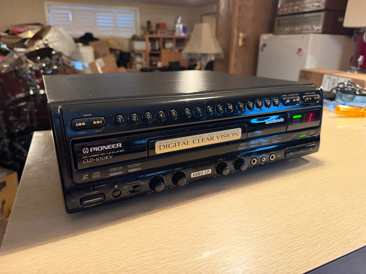 Pioneer CLD-100KV LaserDisc Player – Professionally Serviced W/ Receipt Rare🎶🔥