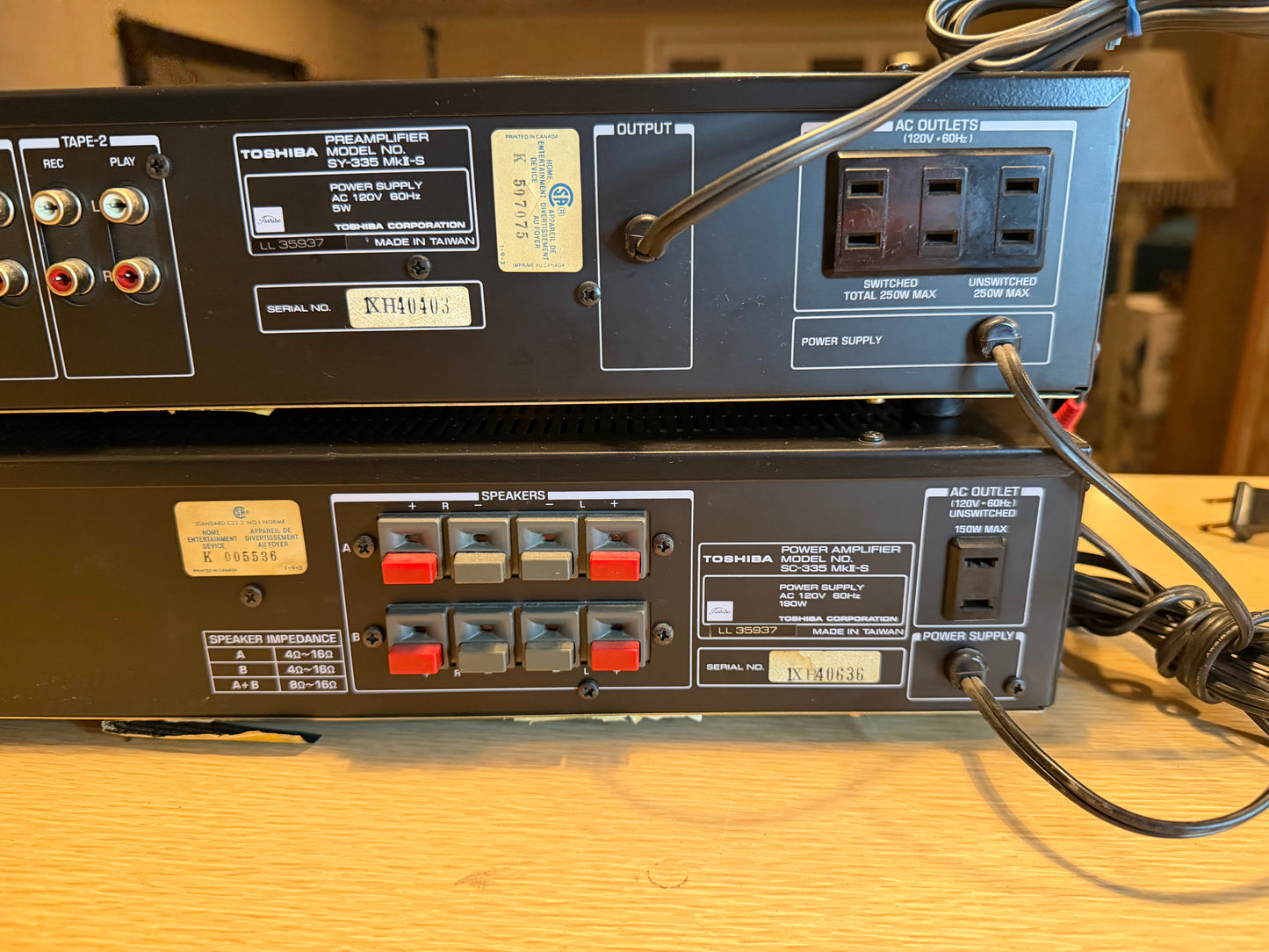 Toshiba AUREX SC-335 MK II Amp & Toshiba SY-335 MK II Preamp FULL FRESH SERVICE!