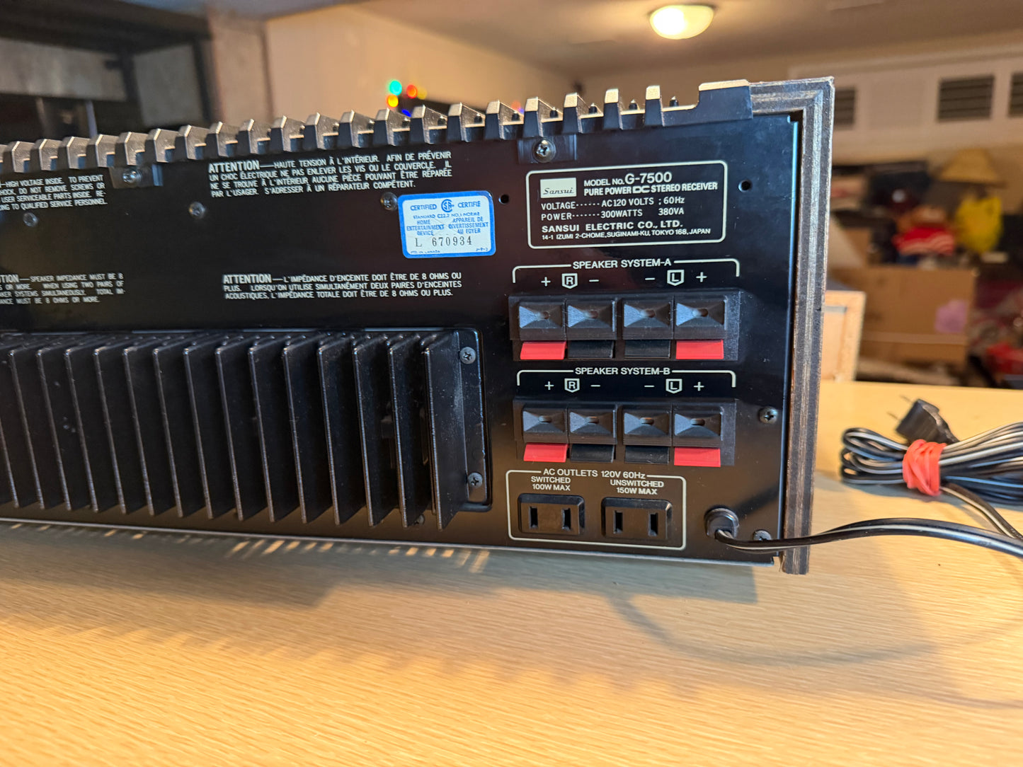 Sansui G-7500 Stereo Receiver Full Fresh Service New Bulbs Installed Near Mint!