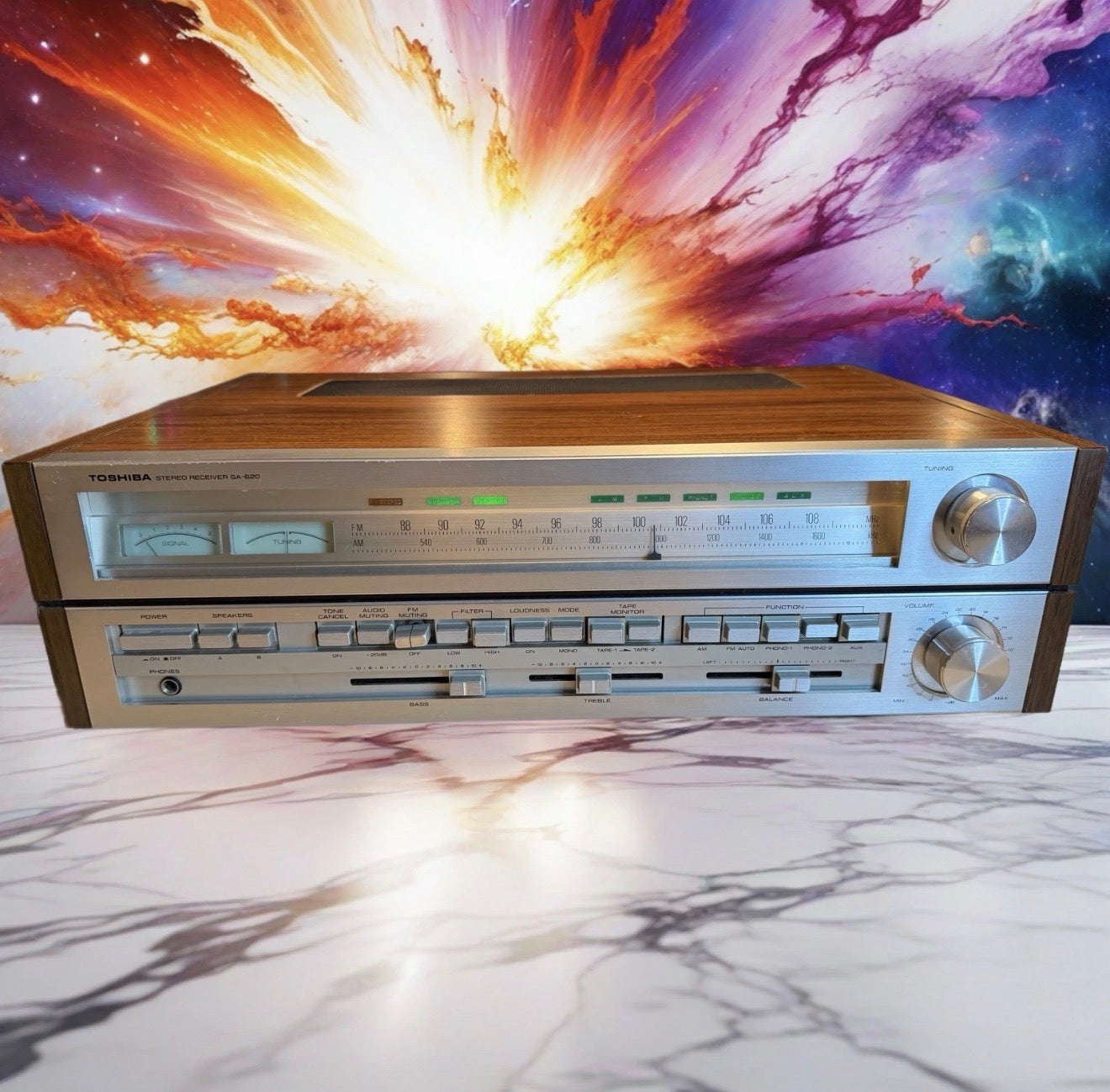 Vintage Toshiba SA-620 Vintage Stereo Receiver Made in Japan SERVICED BEAST!