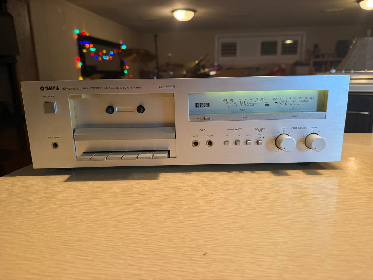 Yamaha K-350 Natural Sound Stereo Cassette Deck Vinyl Casing Near Mint Serviced!