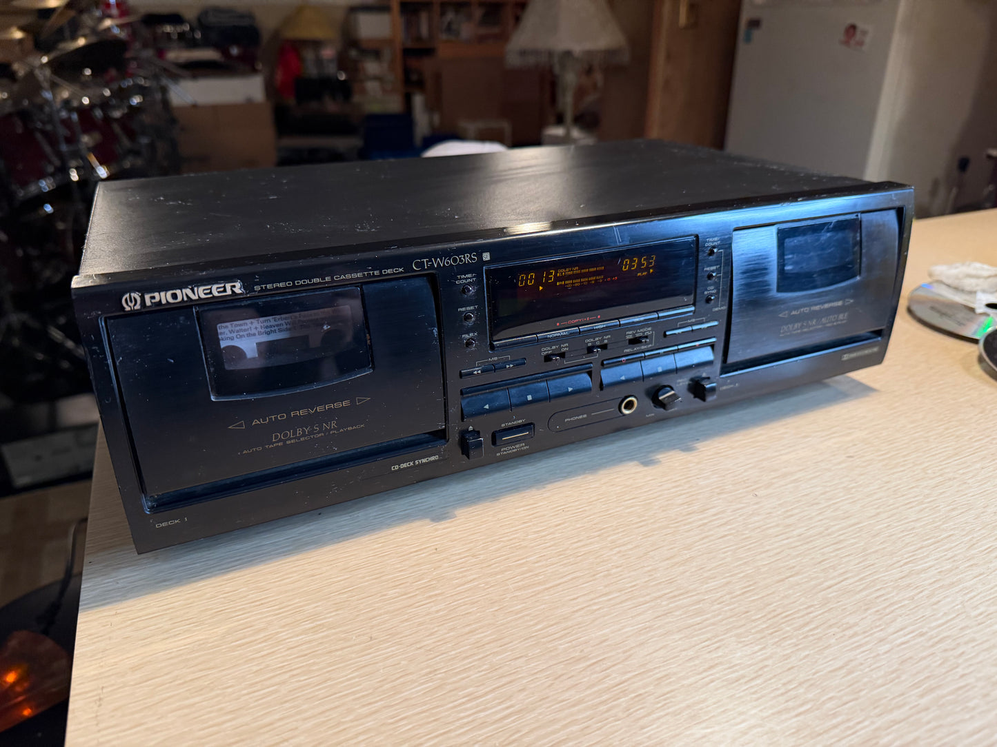Pioneer Stereo Double Cassette Deck Model CT-W603RS High Model Serviced Rare🔥